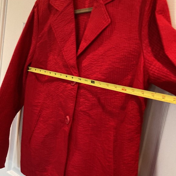 Coldwater Creek Red Jacket Sz 12 - Picture 10 of 14